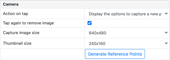 Camera point web properties